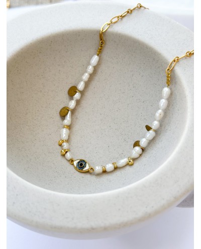 GLITTER EYE NECKLACE
